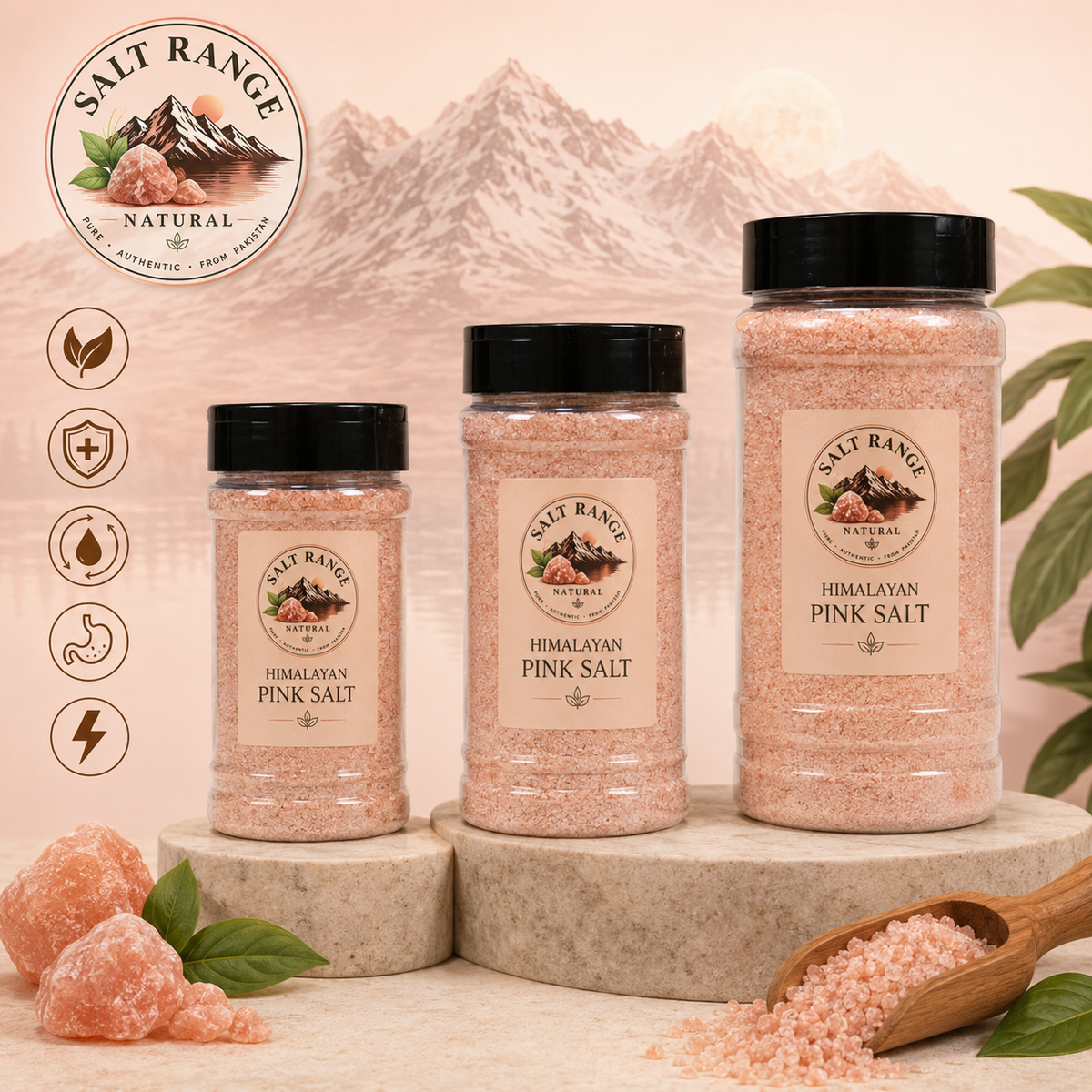 Salt Range Natural Himalayan Pink Salt | Pure Natural Rock Salt