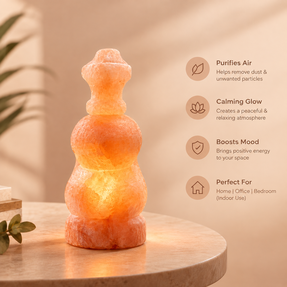 Himalayan Pink Salt Lamp β Natural Glow
