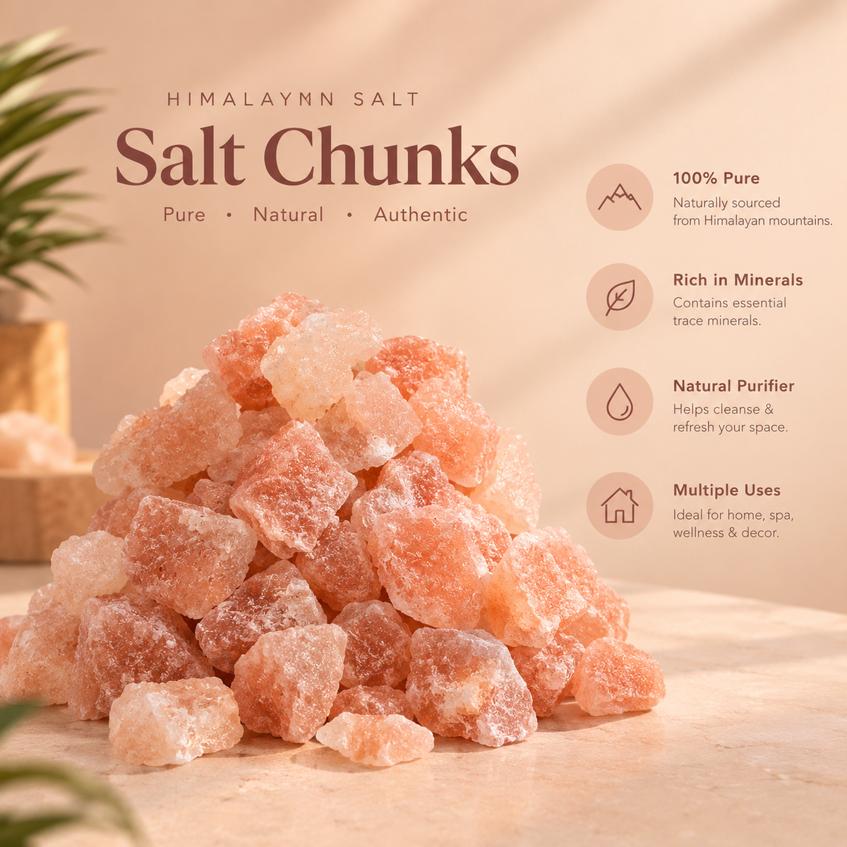 Himalayan Pink Salt Chunks – Natural & Pure