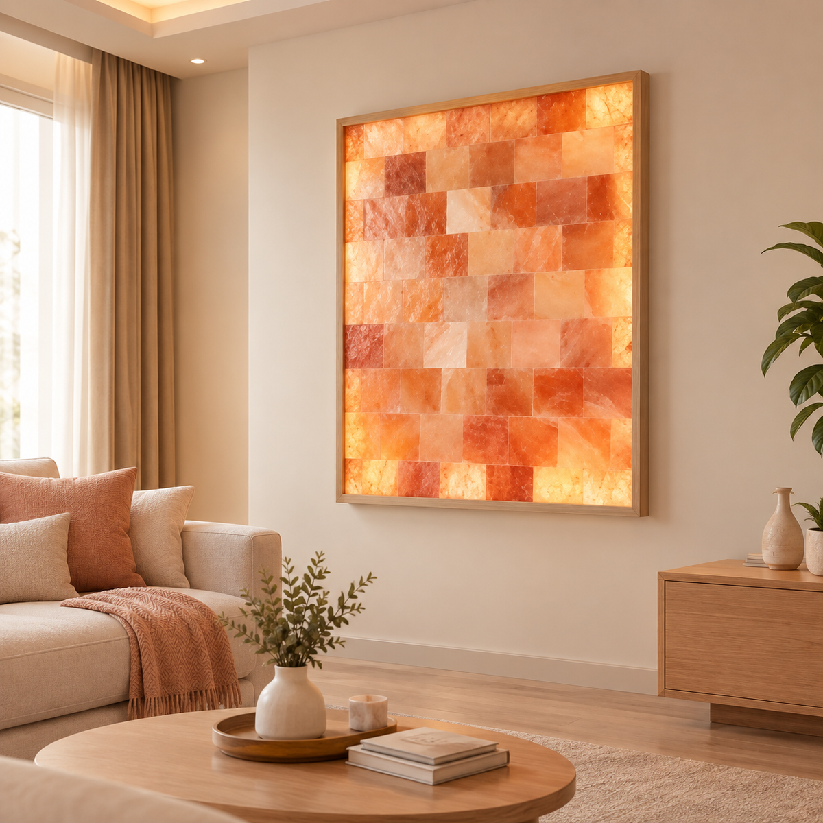 Himalayan Pink Salt Tile Frame – Classic Glow