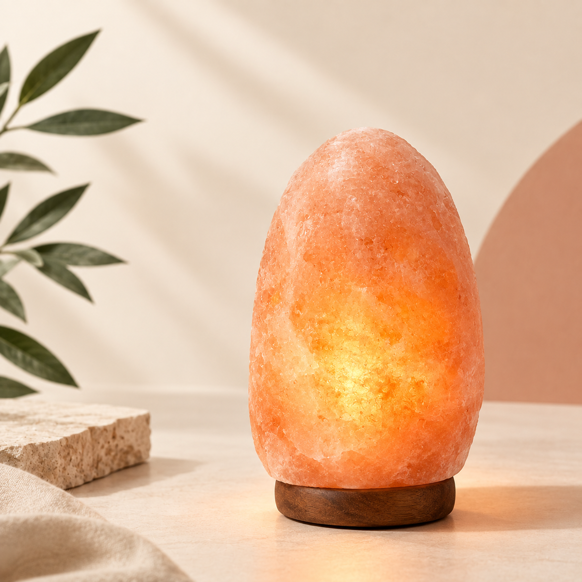 Himalayan Pink Salt Lamp – Natural Egg Shape | Classic Crystal Design