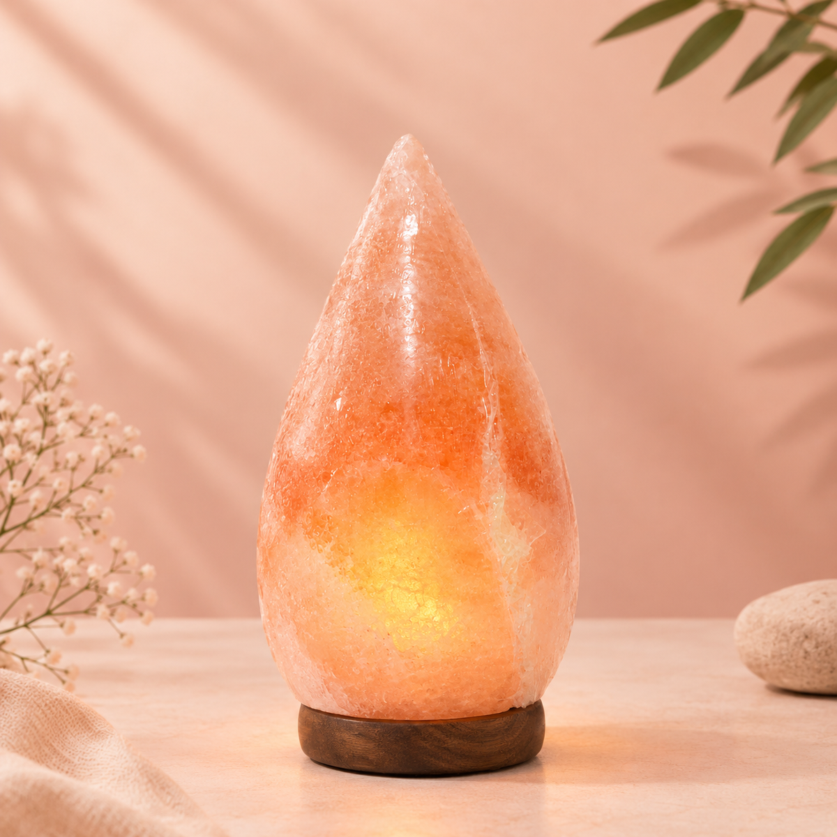 Himalayan Pink Salt Teardrop Glow Lamp