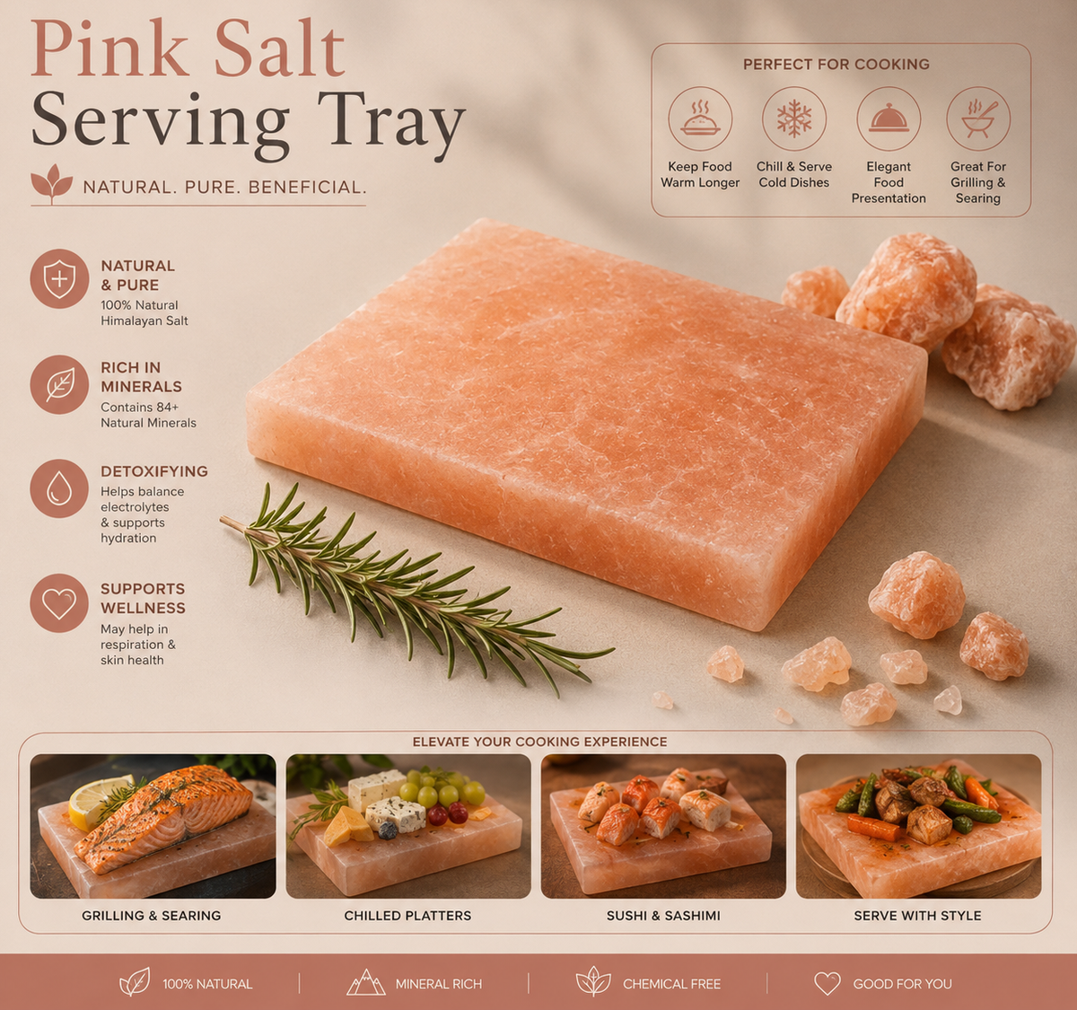 Himalayan Pink Salt Serving Tray