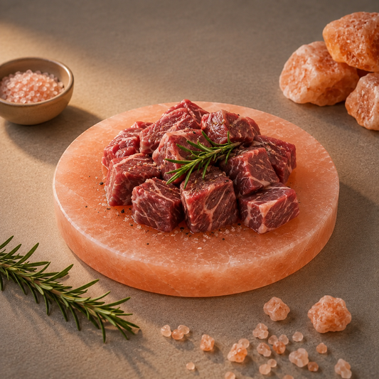 Himalayan Pink Salt Serving Plate | Hand-Cut Natural Salt Serving Board