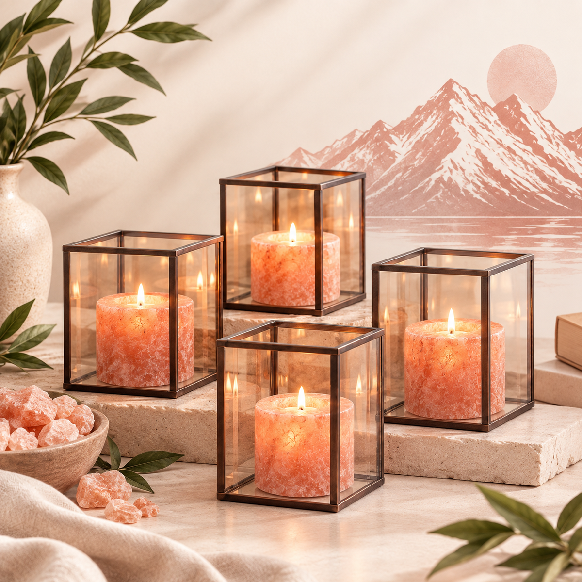 Himalayan Pink Salt 1-Candle Holder